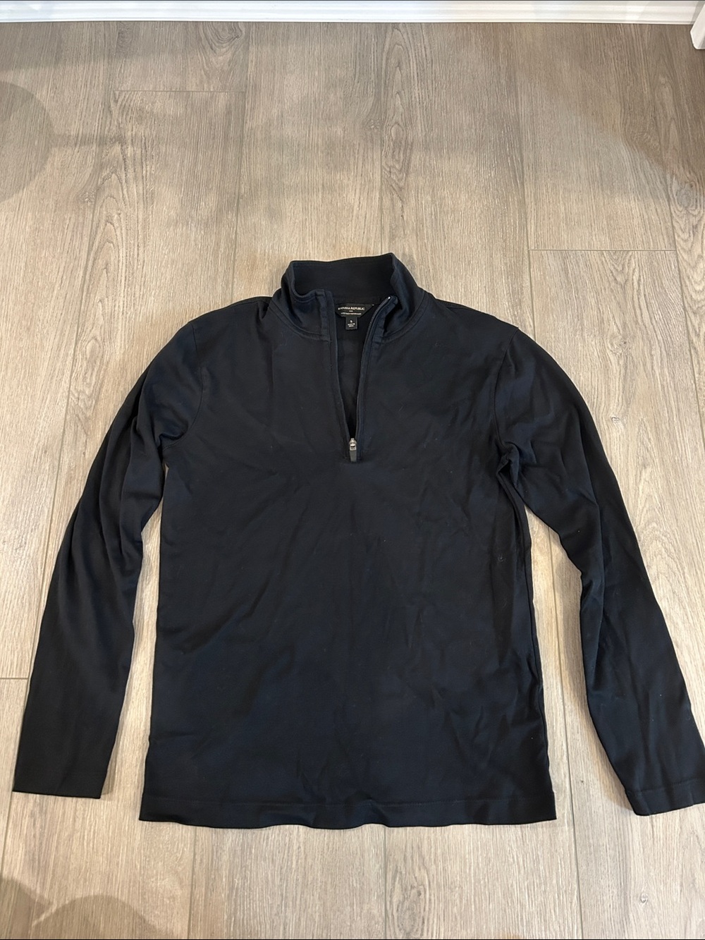 Banana Republic Men's Black Quarter-Zip Luxe Touch Performance Size Small